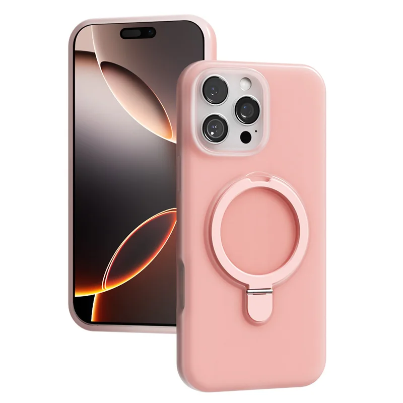 (iphone 15, Rosa) Anel Magnético De Silicone Líquido Para Capa Magsafe Do Iphone