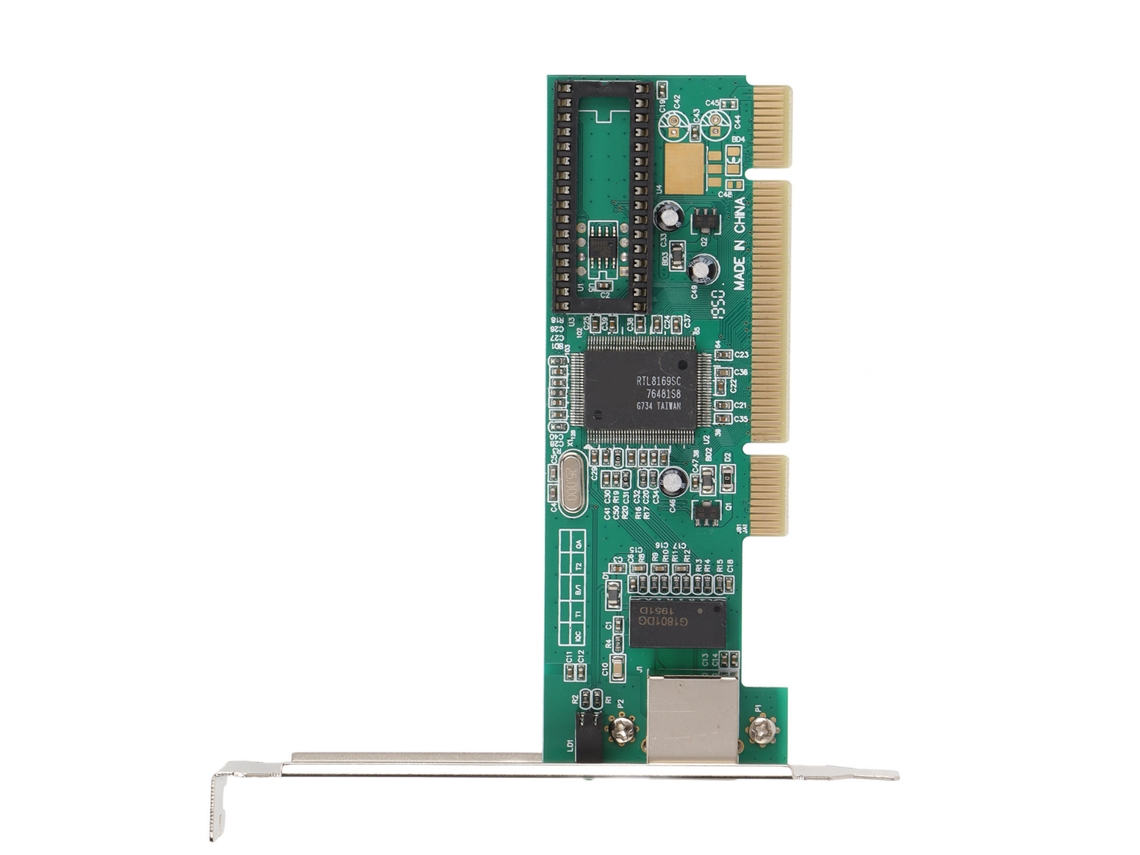 Placa De Rede Gigabit Pci Autoadaptativa Com Uma Única Porta Rj45, Indicador Luminoso E Placa Ethernet Estável Com Chip 8169. Aquaforge