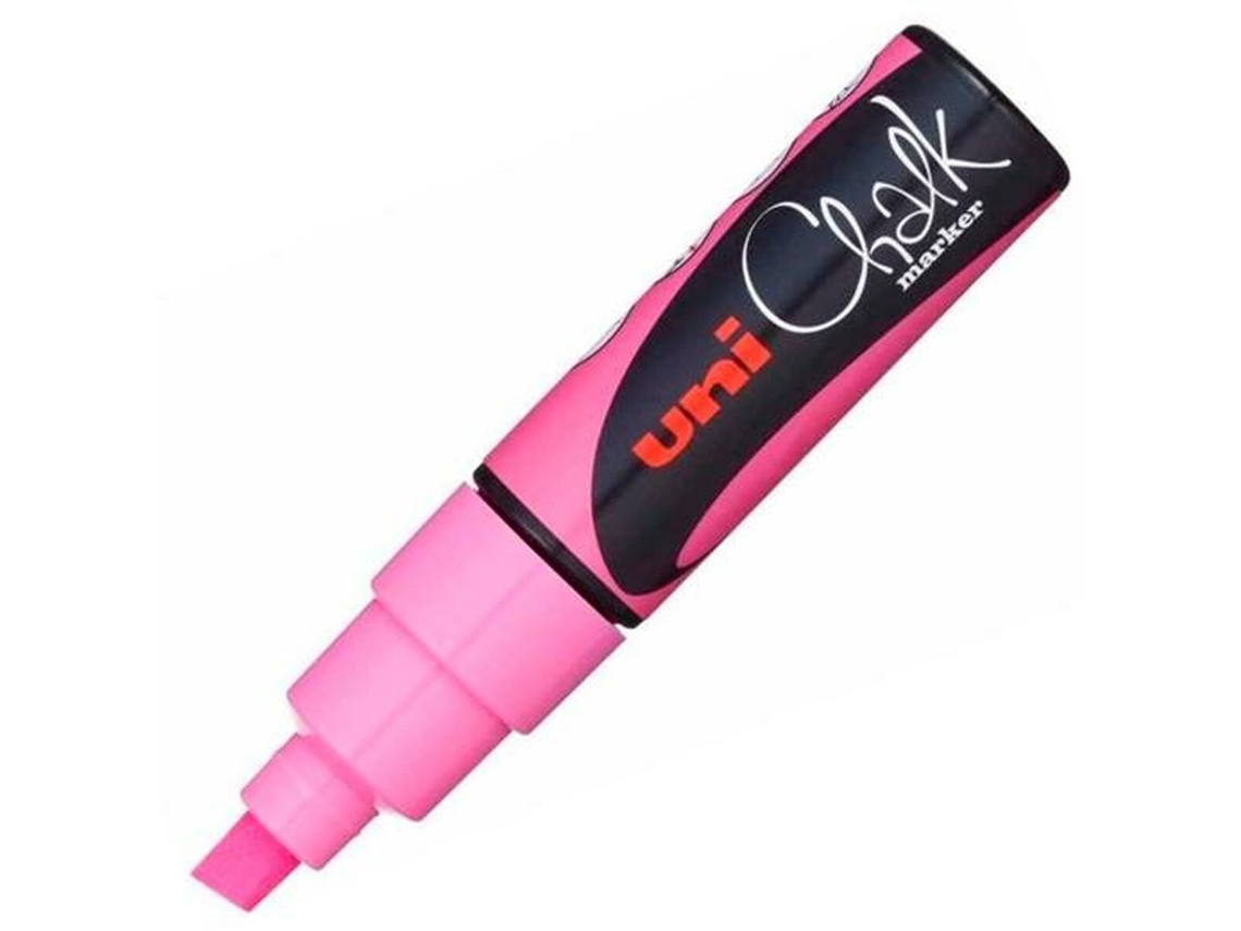 Liquid Chalk Markers Uni-Ball Pwe-8K Fluor Cor de Rosa 6 Unidades