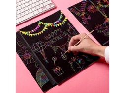 Kit Arte Rayo Scratch Niños 50 Folhas 5 Estilos