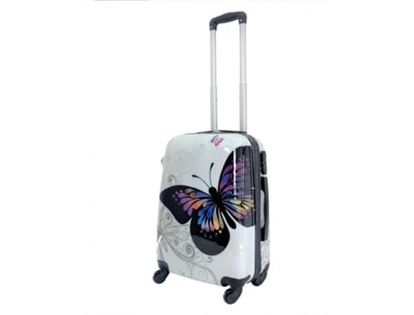 Cabine Mala Bagagem De Mão Avião De Viagem Rígido 4 Rodas 360º Medidas 55X35X20Cm Borboleta COSHANO