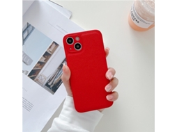 Capa Para Iphone 17 Pro, Vermelha, Em Couro E Silicone, Com Cobertura Total.