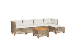 Garden Sofa Set, Garden Sofa Sets Vidaxl Bege Rattan / Vime (n/a)