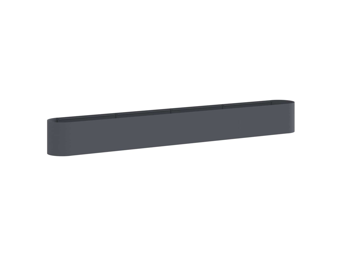 Conjunto 1 Vaso De Jardim Vidaxl Antracite Metal (360 X 40 X 40 Cm)