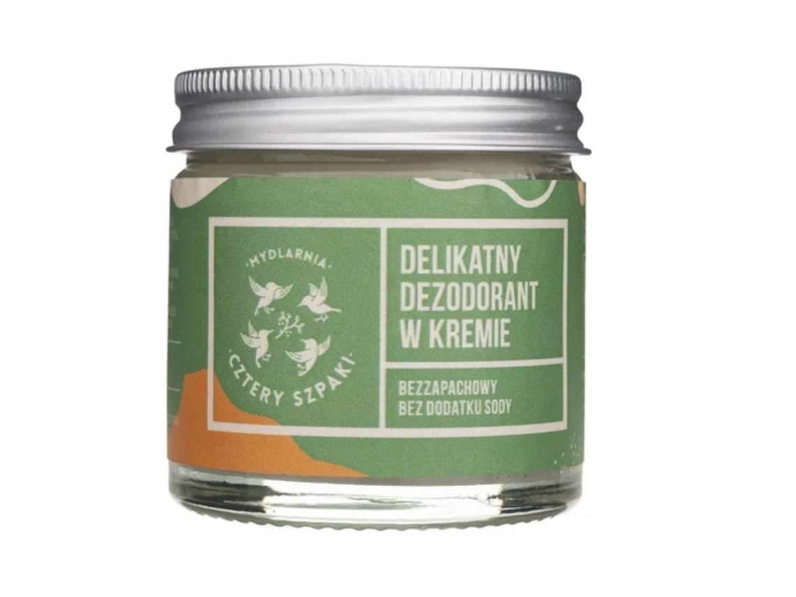 Desodorante Natural Em Creme Sem Bicarbonato Sem Fragrância 60ml. Mydlarnia Cztery Szpaki