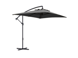Guarda sol retangular BTFORUS 294x193x250cm, com manivela, proteção UV, aço e poliéster