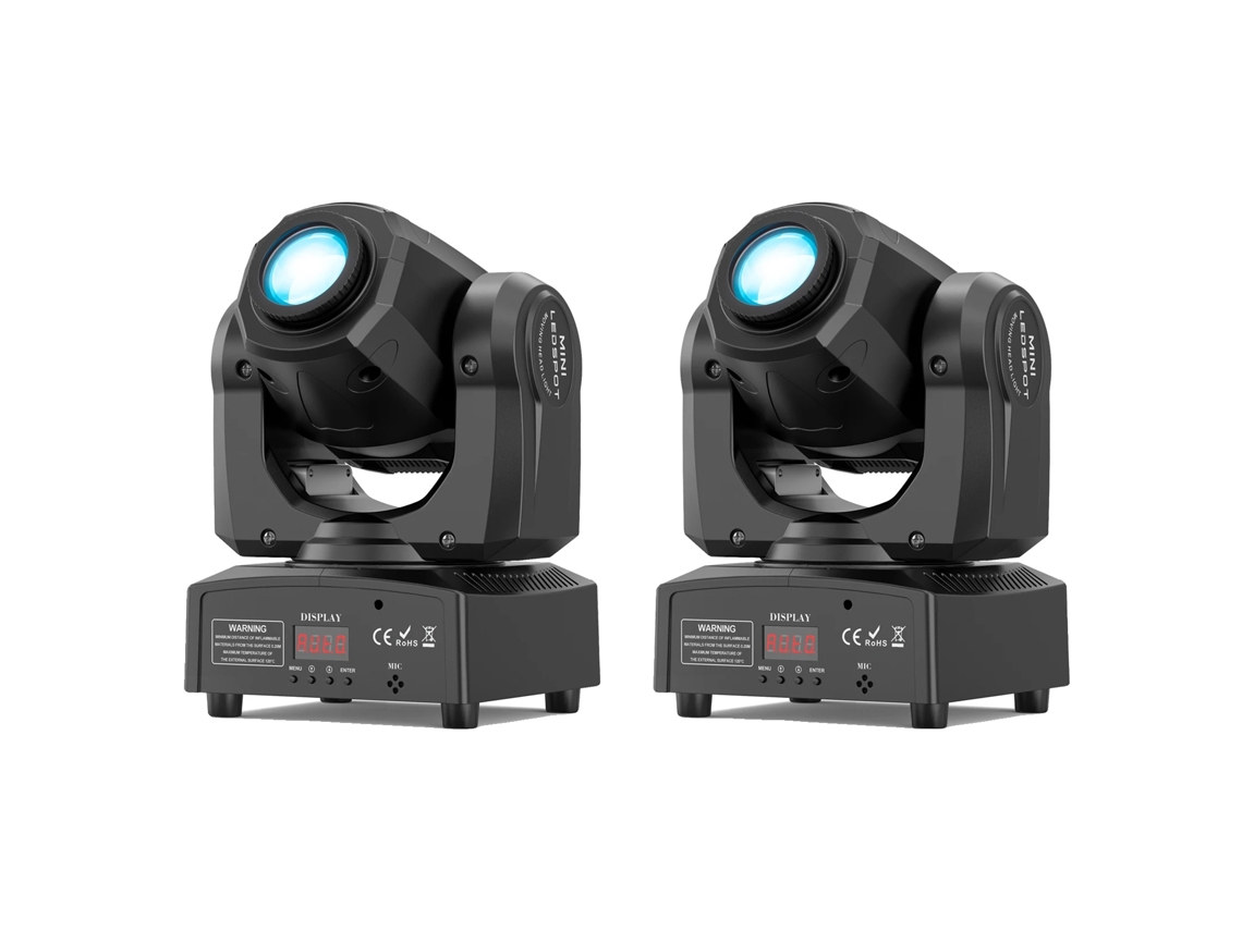 Cabeã§a Mã³vel, 60w Led, Controle Dmx, Zq02100 2pcs, Plugue Eu Oem
