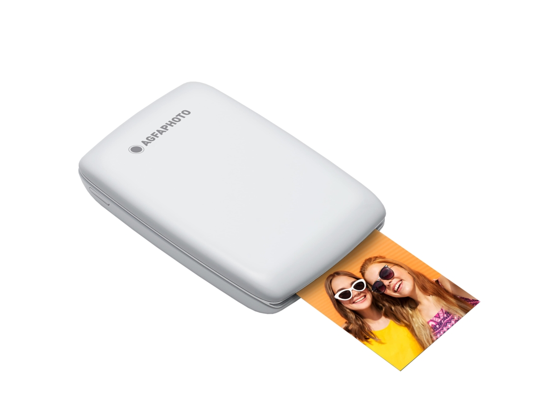Impressora Portátil de Zinco AGFAPHOTO para Fotos Instantâneas, Formato 5x7,6 Cm, Conexão Bluetooth, 10 Folhas