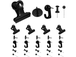 Gancho De Metal Preto Com Alfinetes Para Mapas E Quadros Cortiça, Conjunto De 1 Unidade, Design Especial E Uso Prático