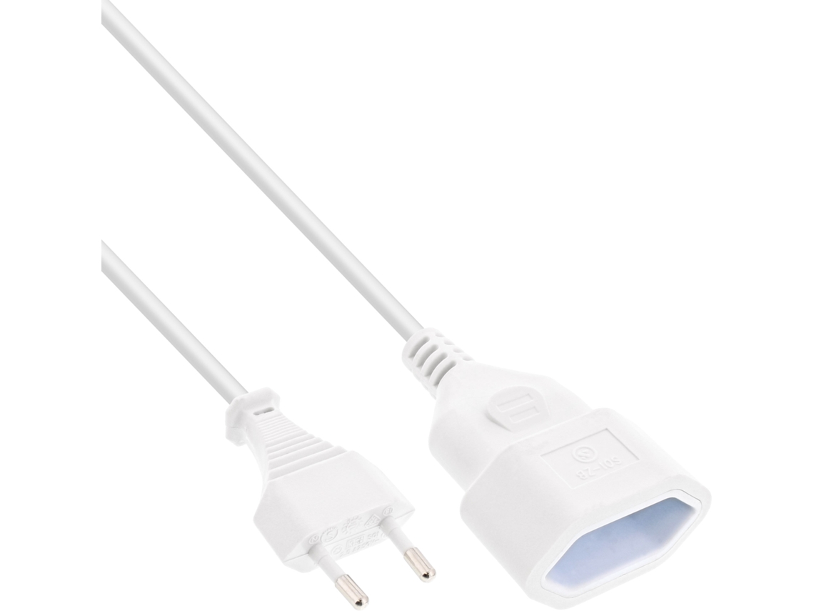 16681w Cabo De Energia Branco 1 M Cee7/16 Inline