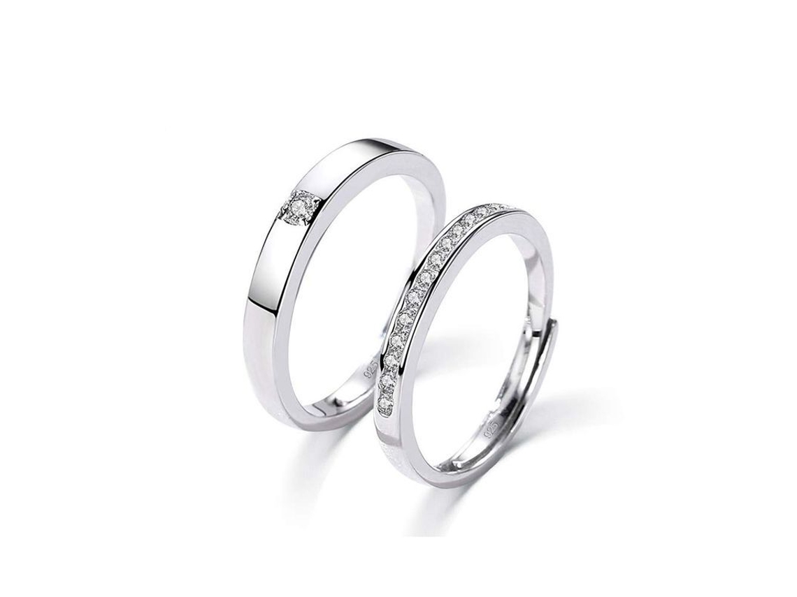 2026 anéis de Casal Endless Love Anéis Ajustáveis de Prata 925