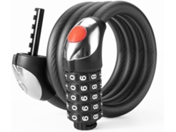 Cadeado De Bicicleta Com Cabo, 1,2 Metros De Comprimento, Com Combinação Preta E Luz Led De 5 Dígitos Ideal Para Bicicletas Mtb, Aquaforge