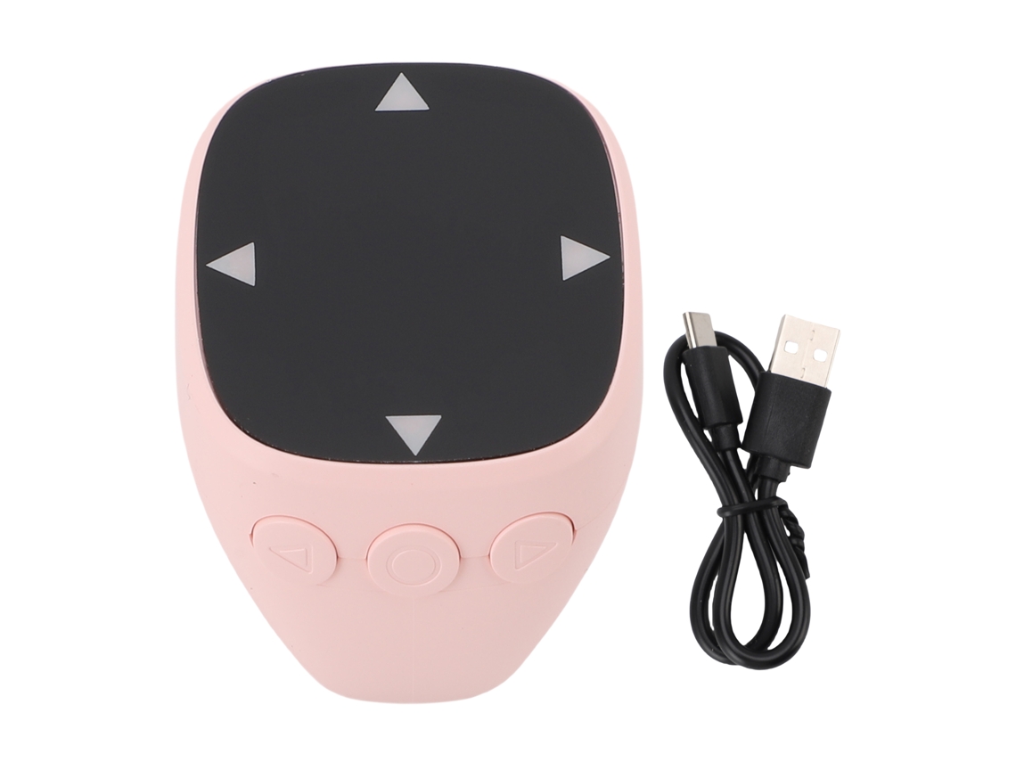Controle Remoto Bluetooth para Aplicativos de Vídeo com Anel de Rolagem para Celular e Tablet - Rosa - Conexão a Distância de 10 metros (32,8 pés)