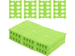 Separadores de dedos em espuma verde em formato de coração, 100 pares para pedicure.