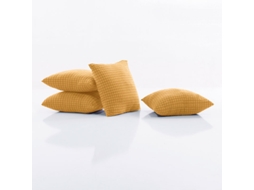 Conjunto de 2 Capas para Almofadas DOMAINET Gravity (Amarelo - 50 x 50 cm  - 60% Algodão)