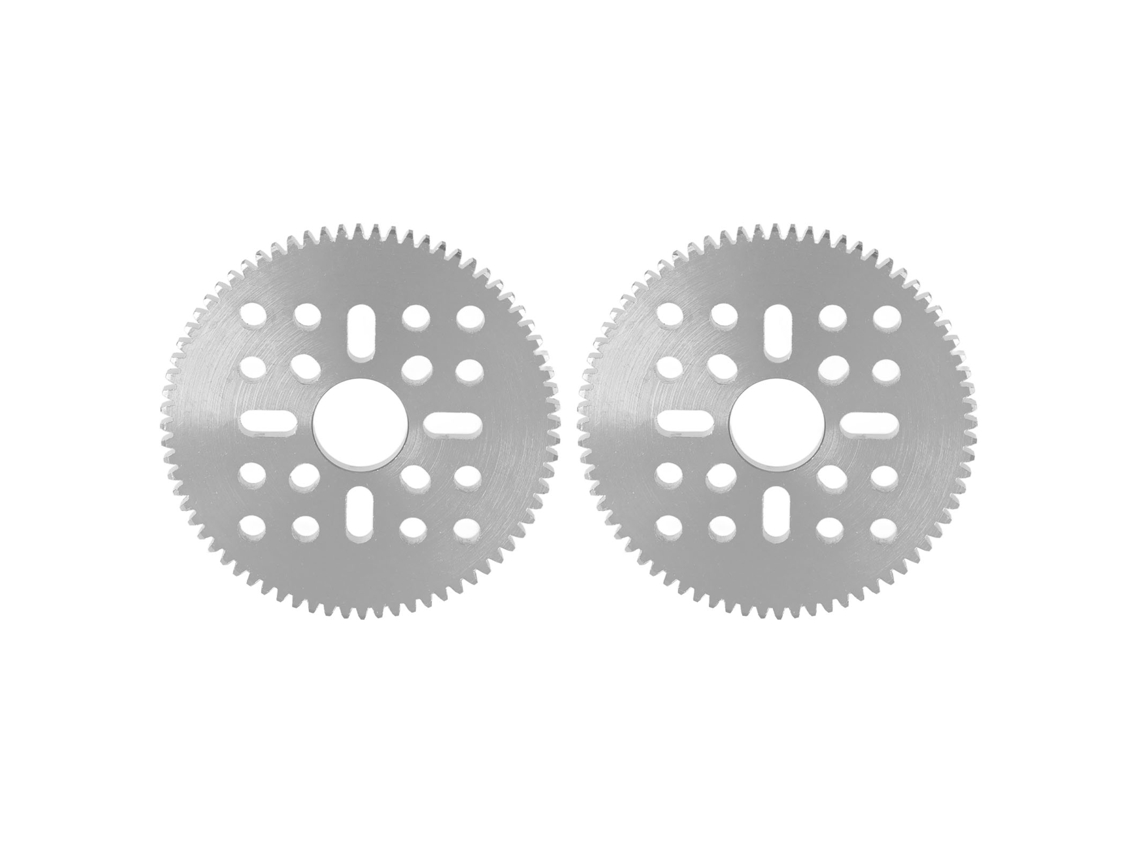 2pcs Engrenagem Cilíndrica Reta Alumínio Anodizado 0.8mod 4 Orifícios Longos 16 Circulares