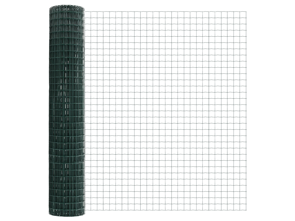 Conjunto 1 Barreira Externa Vidaxl Verde Aço (10 X 1,5 M)