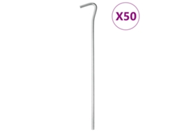 Vidaxl Estacas Para Tenda 50 Pcs 23 Cm Ø5 Mm Aço Galvanizado
