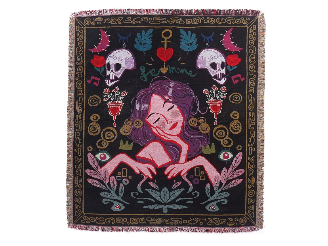 1 Peça 160x130cm Malha Xadrez Para Menina Decorada Com Franjas-aquaforge