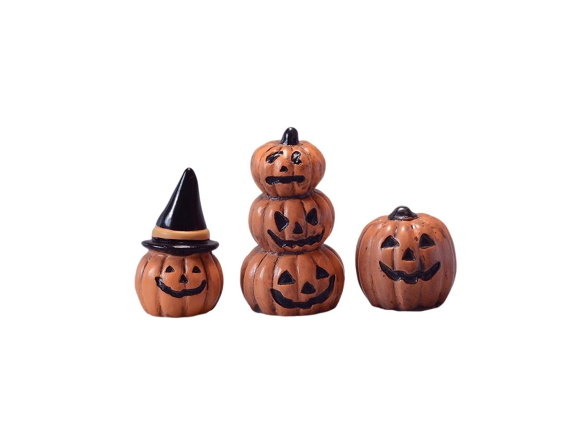 Estatudas De Abóbora De Resina Mini Halloween Decorações Pequenas Exquisitas