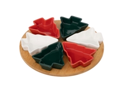 Conjunto de aperitivos de abeto de bambu com 6 peças, multicolorido FEERIC LIGHTS & CHRISTMAS