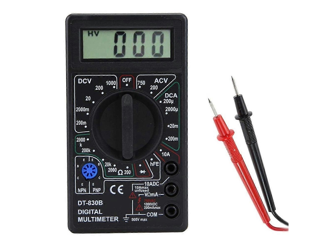 Multímetro Digital Lcd Dc/ac Dt830b 750/1000v Voltímetro Amperímetro Slowmoose
