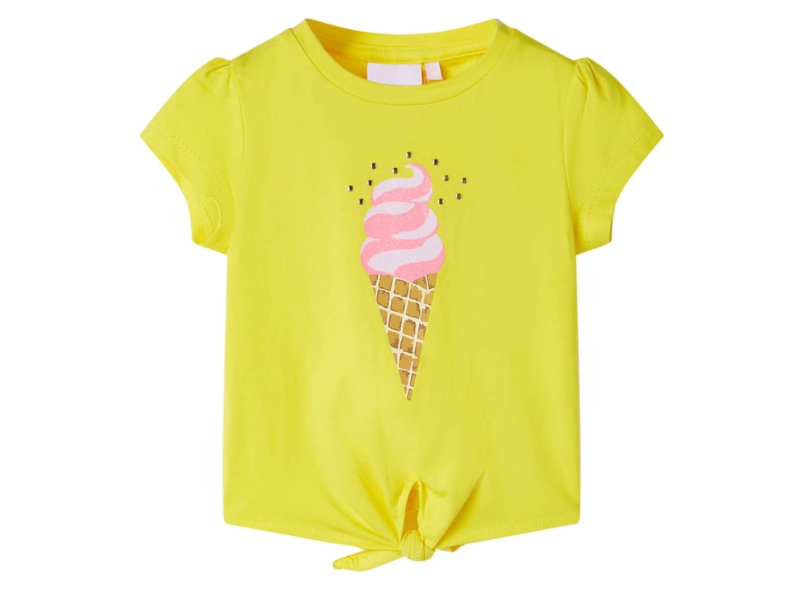 T-shirt De Criança Amarelo 128