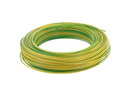Cabo Rígido H07v U Electraline 25 M 2,5 Mm² Pvc Cor Amarelo E Verde