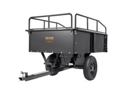 Carrinho Basculante de Aço para Reboque Atv Resistente VEVOR 750 Libras e 15 Pés Cúbicos Trailer Utilitário de Jardim