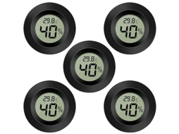 2026-5 Pack Termômetro Higrômetro Digital Interior Exterior Com Bateria Incluída Para Casa Escritório Jardim