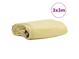 Maison Exclusive - Lona 650g / M² Bege 3 X 3 M Lona Com Revestimento Em Pvc