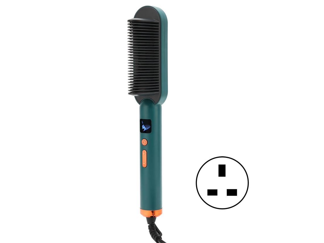 Laxiscreed Pente De Alisamento Com Íons Negativos Para Cabelo, Ondulador Verde, 220v Uk