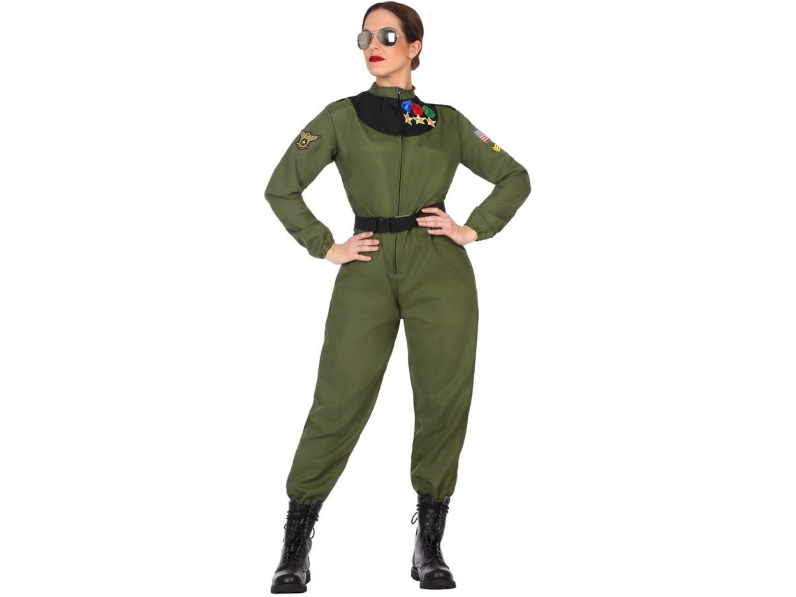 Fato de Mulher DISFRAZZES Piloto Militar (Tam: M-L - 38/42)