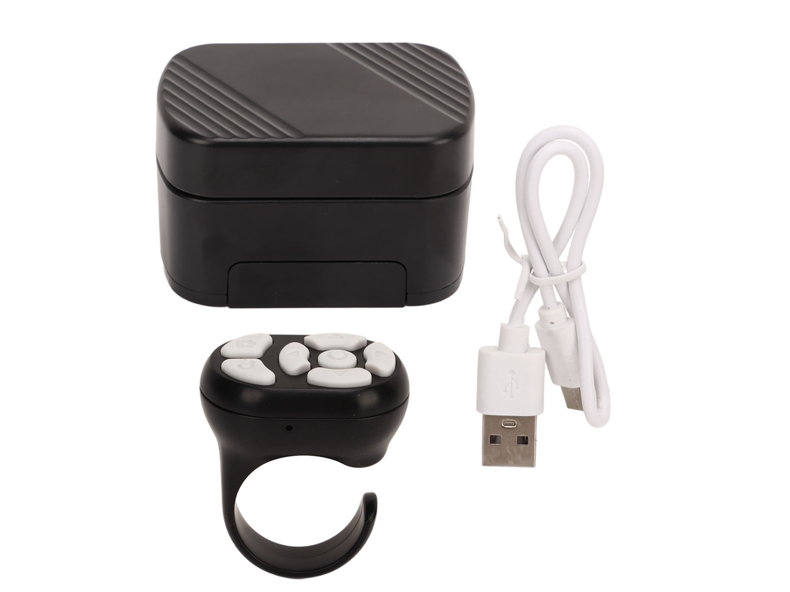 Anel De Rolagem Com Controle Remoto Bluetooth App Page Flip Câmera Botão De Selfie Com Obturador Remoto E Estojo De Carregamento Para Slowmoose