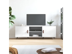 Vidaxl Móvel De Tv 150x30x50 Cm Derivados De Madeira Branco Brilhante