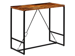 Vidaxl Mesa De Bar Em Madeira Recuperada Maciça 120x60x106 Cm