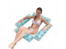 Anel de Natação Flutuante para Adultos Relaxarem na Piscina e na Praia HENTEN HOME 104x104 Cm Azul