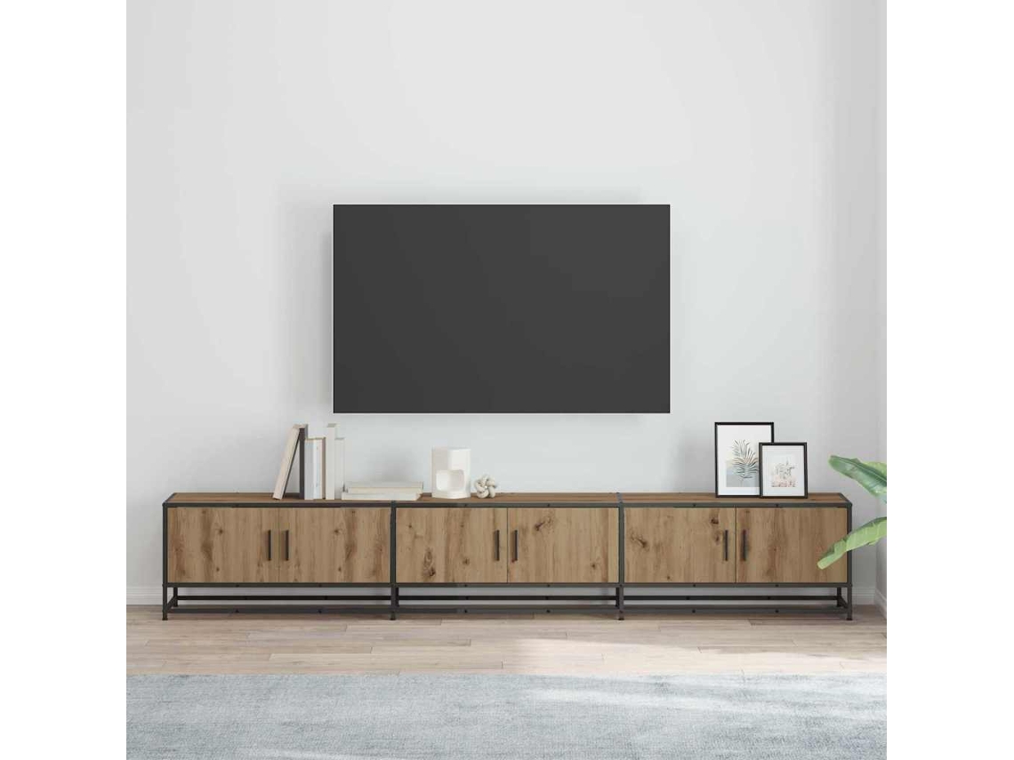 Vidaxl Unidades De Tv 240 X 35 X 41 Cm Carvalho Artesanal