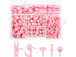 Conjunto De 260 Tachinhas Em 5 Modelos Rosa, Fofas