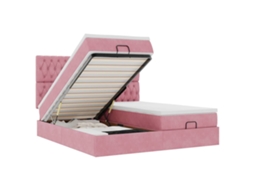 Cama otomana VIDAXL Cor-de-rosa Veludo (200x200 cm)