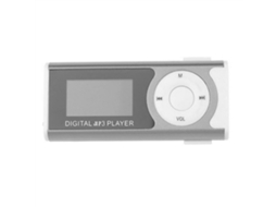 Portátil Mini Mp3 Player de Música Metal Mp3 Player com Tela Lcd Led Luz Suporte Tf Cartão Memória Mp3/Wma Formato Áudio Preto Prata