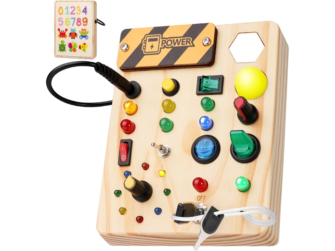 Brinquedo Sensorial De Madeira Montessori Com 27 Luzes Led Para Crianças De 1 A 6 Anos Jun Aquaforge