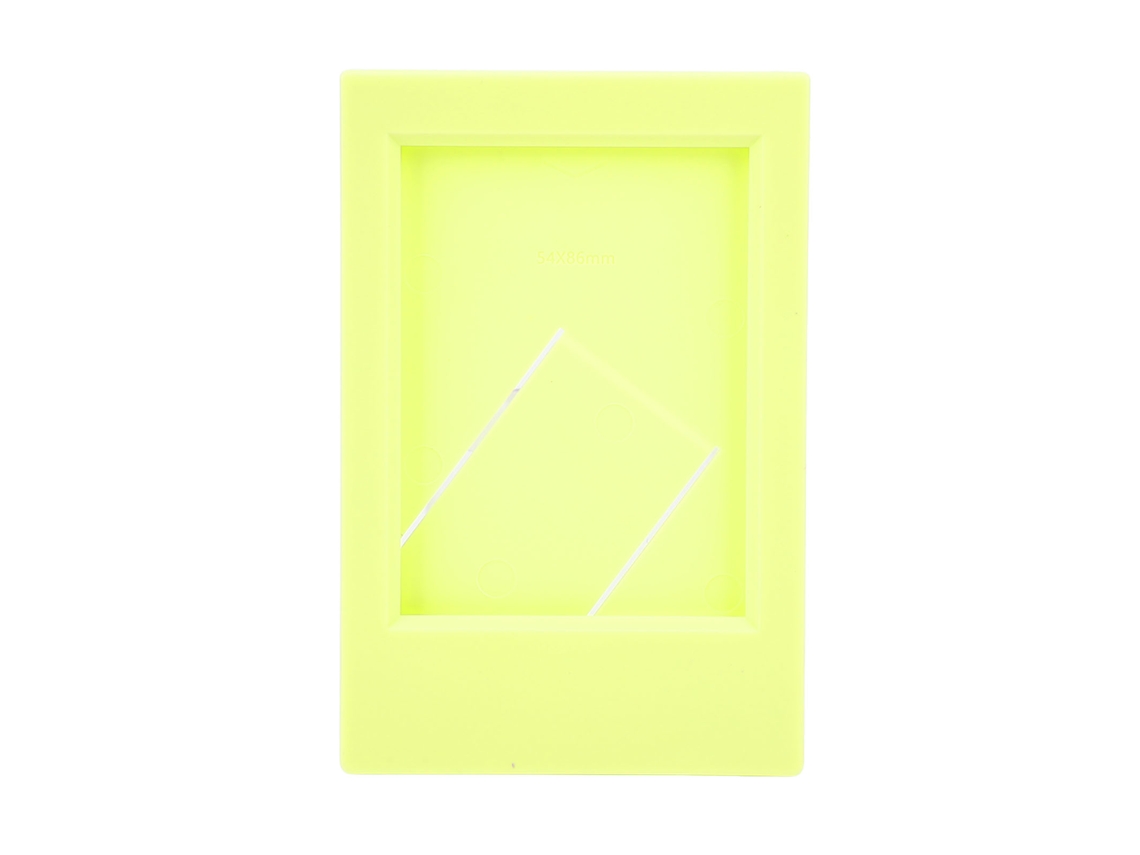 Photo Frame Plastic Rectangle Desktop Classical Stand Picture Frame For Fujifilm For Instax Mini 3in Photos Yellow LAXISCREED