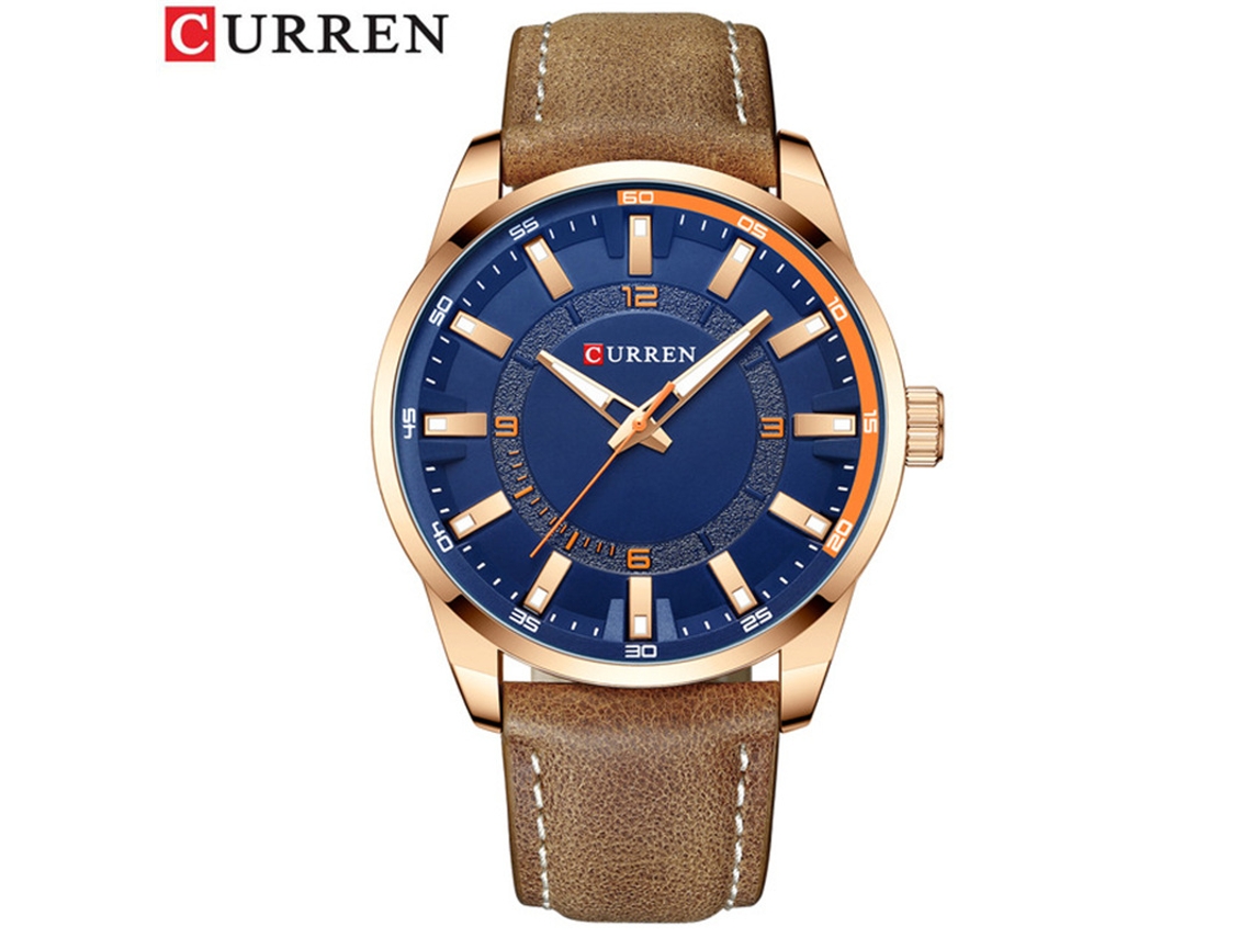 Relógio de Pulso Masculino MDUG com pulseira de couro, mostrador grande e estilo casual | MDUG