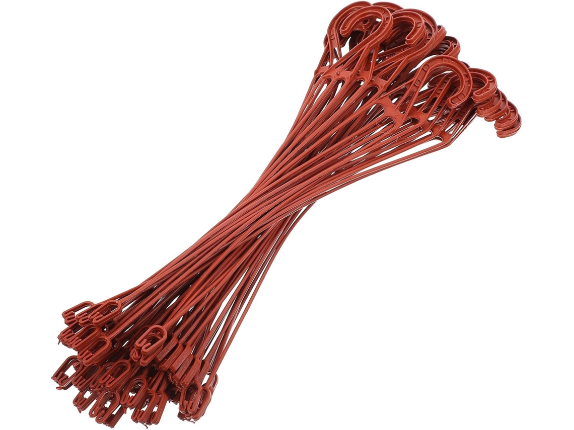 Conjunto De 25 Ganchos De Plástico Vermelho Para Pendurar, Com Alta