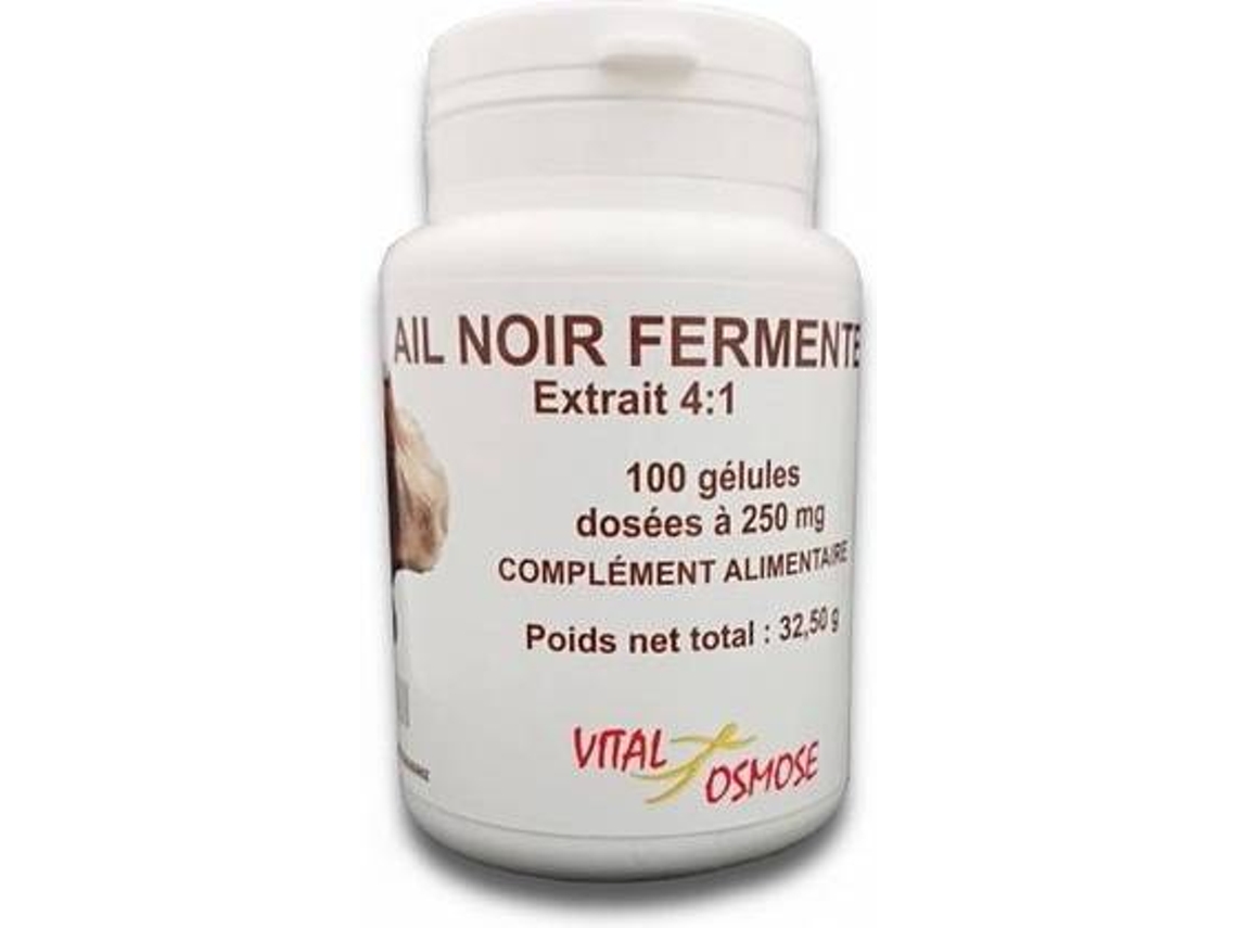 Suplemento Alimentar VITAL OSMOSE Extrato : Alho Preto Fermentado (100 cápsulas de 250mg)