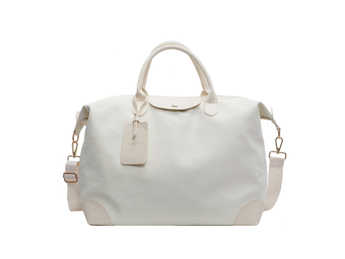 Bolsa De Mão/transversal (cor Off-white), Grande Capacidade, Perfeita Para Viagens Curtas.
