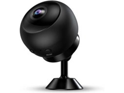Minicâmera IP sem fio Bestvite Wifi HD 1080p (preta)