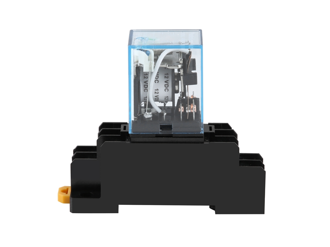 Relé De Controle Laxiscreed 12v Cc, Dpdt, 8 Pinos, Base Compacta Para Uso Geral Doméstico