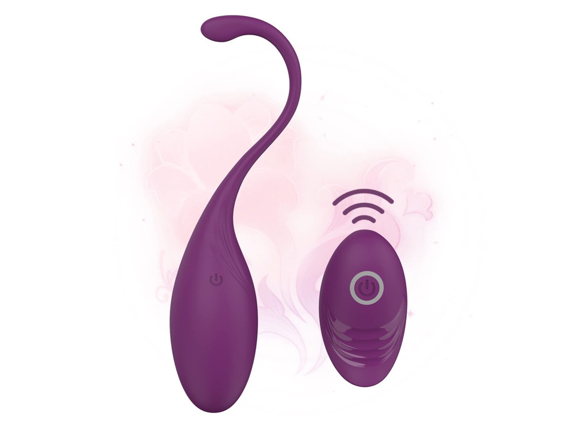 Vibrador de Controle Remoto À Prova D'Água Recarregável com 10 Modos de Vibração para Mulheres Roxo YIZHOOD